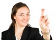 fingers crossed! - business woman