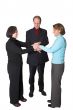 business teamwork - hands together