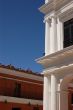 White Columns on a Building in Chiapas, Mexico