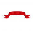 Textured red ribbon