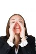 business woman shouting 2