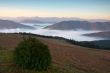 Sunrise over the fog