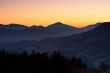 Sunrise over the fog