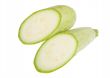 Two half of young vegetable marrow