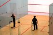 Playing squash
