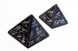 Two Black pyramid on a white background