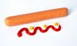 Sausage, ketchup and mustard