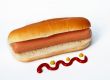 Hot dog with ketchup