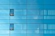 Reflection in an office building glass wall