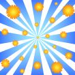 Rays and flowers