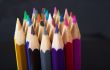 color pencils on black