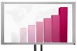 presentation screen with business graph