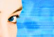 beautiful blue eye for technology