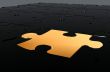 golden puzzle piece - make the difference