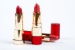 Three tubes of red lipstick