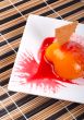 Dessert with peach, cracker and cream