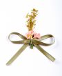 Green ribbon with pink flowers