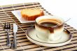 sponge cake and coffee