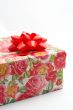 Gift box with red ribbon