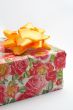 Gift box with yellow ribbon