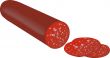 Pepperoni salami sliced illustration