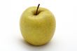 Yellow apple with drops