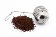 Tea and stainless steel tea ball