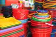 Colorful buckets