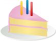Slice of birthday cake