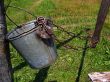 Classical iron pail of russian well