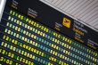 Departures board at airport