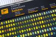 Departures board at airport
