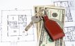Key and money on home plan