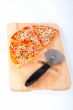 Slices of Italian pizza and cutter