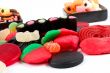Detail of colorful sweets background