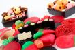 Detail of colorful sweets background