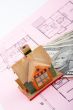 House and dollar bills