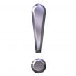 3D silver exclamation mark