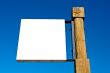 Blank billboard on blue sky