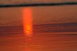 red rays of sunlight on the sand