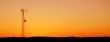 Orange Cell Tower Silhouette