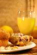 Muffins and orange juice