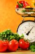 Vegetables on the counter surface