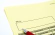 Close up Blank invoice with pen