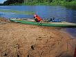 Sleeping in canoe