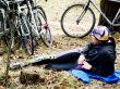The bicyclist on rest