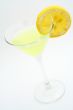 Green cocktail with lemon