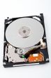 Opened hard disk drive, with water drops