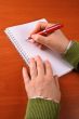 Business woman writing