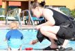 on the pool